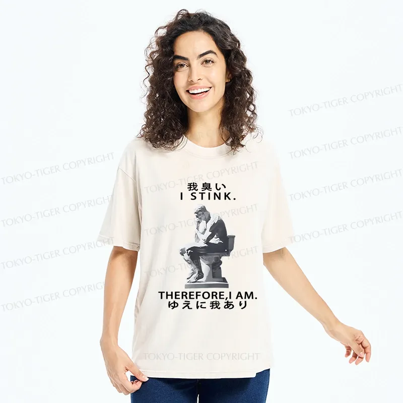 Tokyo-Tiger I Stink Therefore I Am Washed T-Shirt