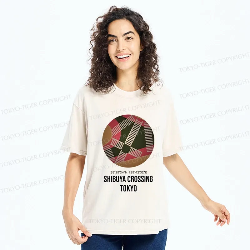Tokyo-Tiger Shibuya Crossing Japan Washed T-Shirt