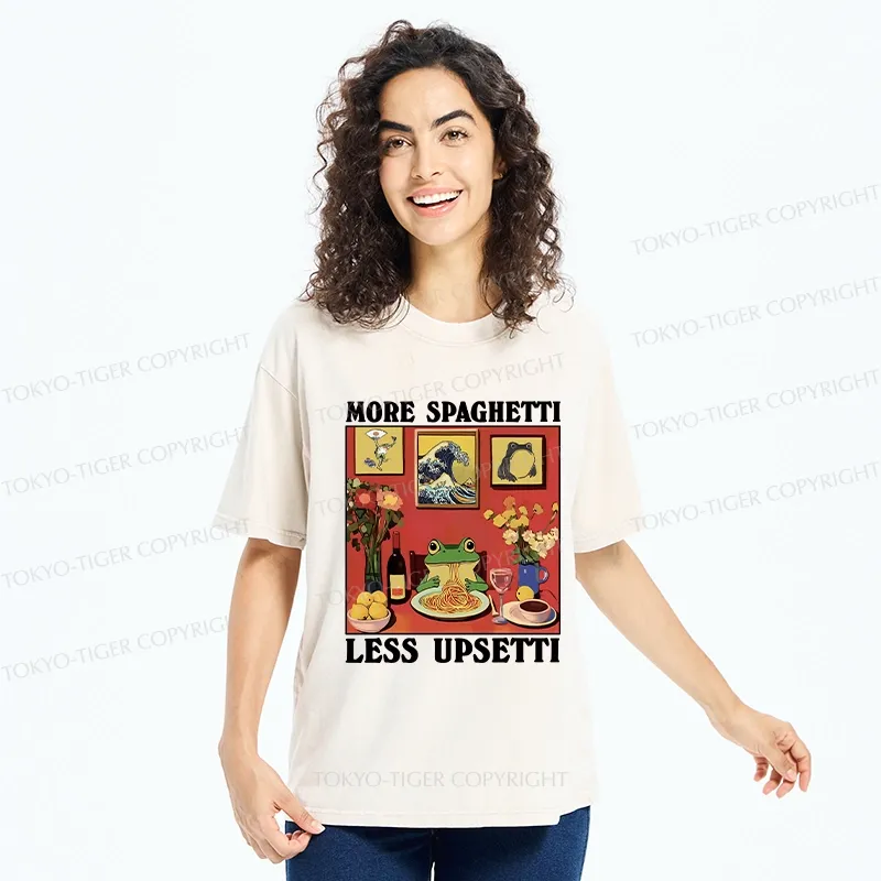 Tokyo-Tiger More Espresso Less Depresso Frog Washed T-Shirt