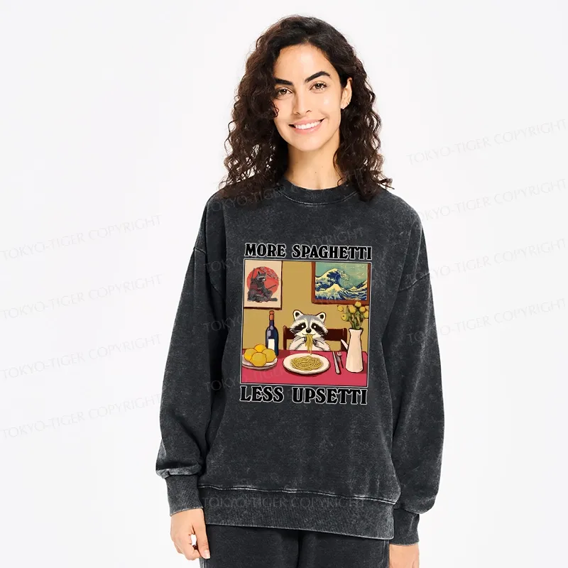 Tokyo-Tiger More Spaghetti Less Upsetti Japanese Washed Sweatshirt