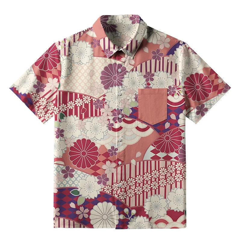 Tokyo-Tiger A Floral Fusion Button-up Shirt