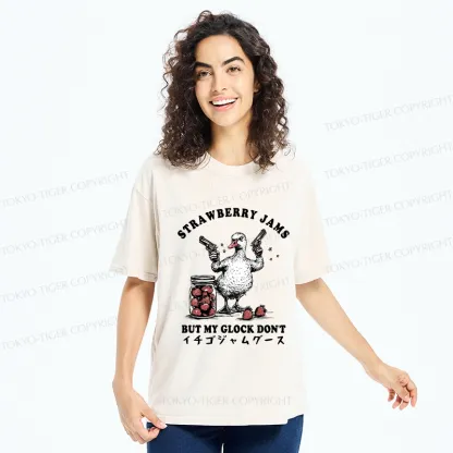 Tokyo-Tiger Strawberry Jam Funny Washed T-Shirt