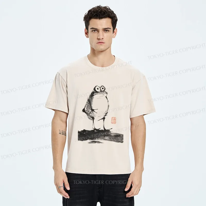 Tokyo-Tiger Retro Daze Frog Washed T-Shirt