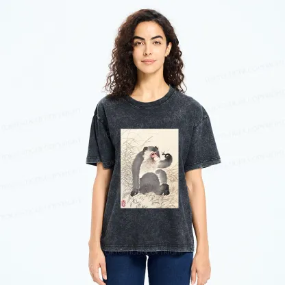 Tokyo-Tiger Vintage Japanese Macaque Washed T-Shirt