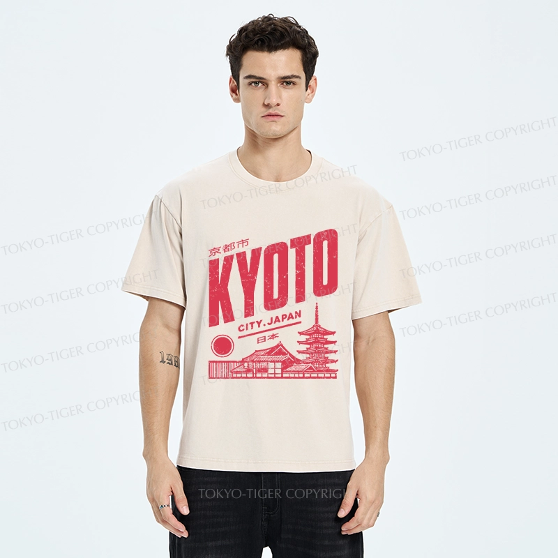 Tokyo-Tiger Vintage Kyoto Washed T-Shirt