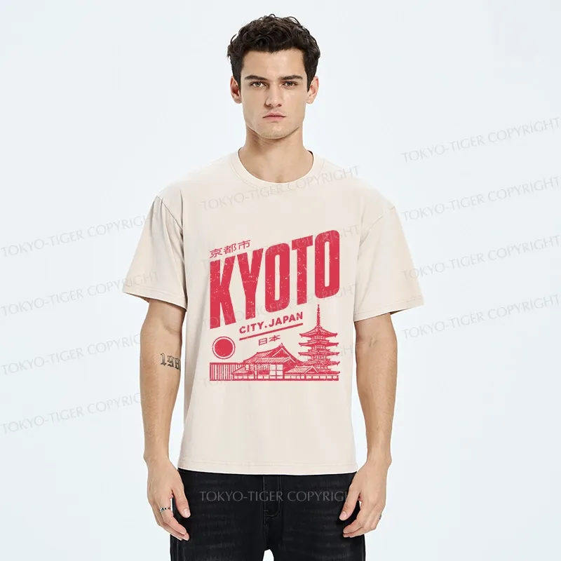 Tokyo-Tiger Vintage Kyoto Washed T-Shirt