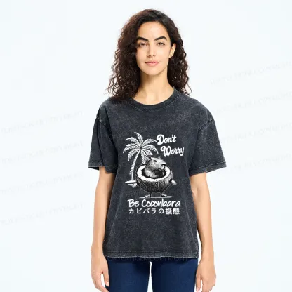 Tokyo-Tiger Don't Worry Be Coconbara Washed T-Shirt