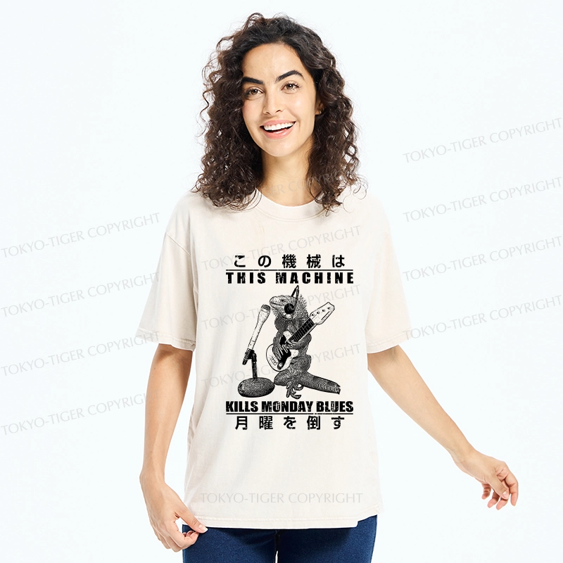 Tokyo-Tiger Beat The Monday Blues Washed T-Shirt