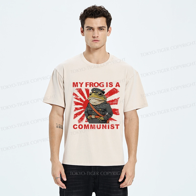 Tokyo-Tiger Funny Frog-ism Washed T-Shirt