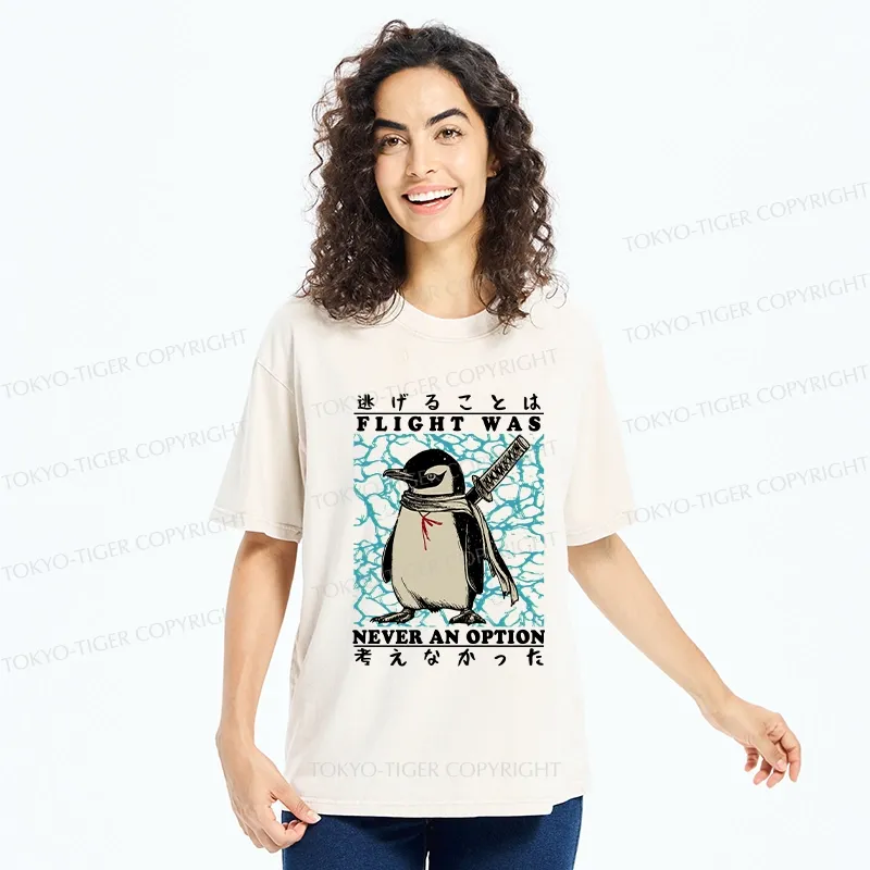 Tokyo-Tiger Ninja Penguin Washed T-Shirt