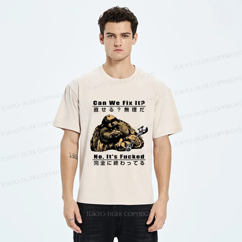 Tokyo-Tiger Can The Orangutans Fix It Washed T-Shirt