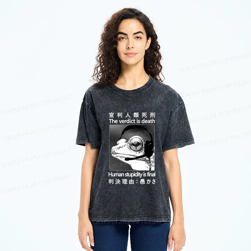 Tokyo-Tiger Frog Judge Washed T-Shirt