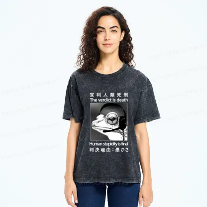 Tokyo-Tiger Frog Judge Washed T-Shirt