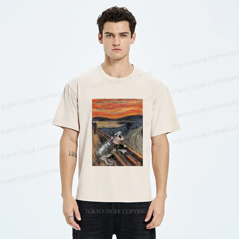 Tokyo-Tiger The Scream Moo Deng Washed T-Shirt