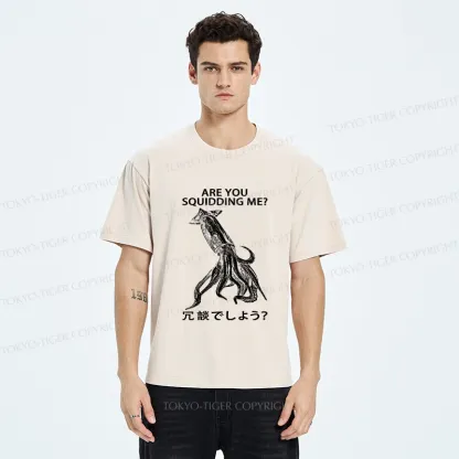 Tokyo-Tiger Are You Squidding Me? Washed T-Shirt