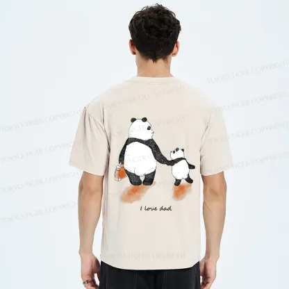 Tokyo-Tiger I Love My Father Back Washed T-Shirt