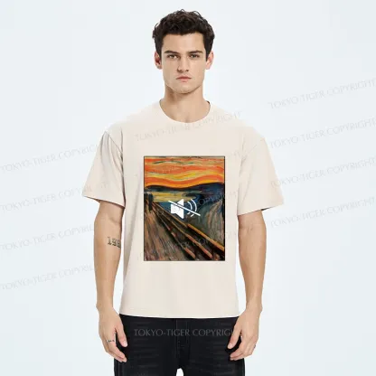 Tokyo-Tiger Funny Banning The Scream Washed T-Shirt