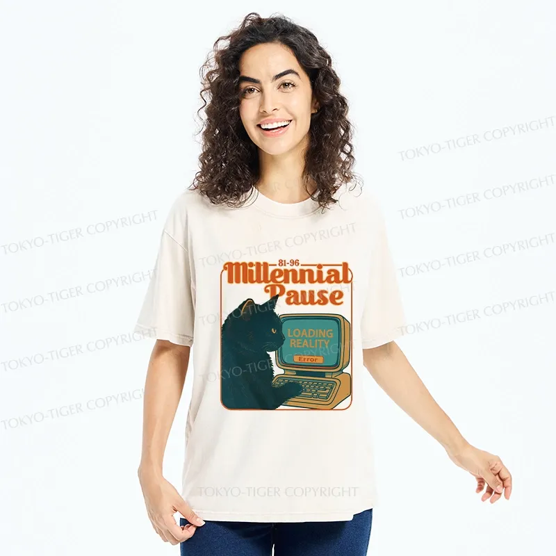 Tokyo-Tiger Millennial Pause Washed T-Shirt