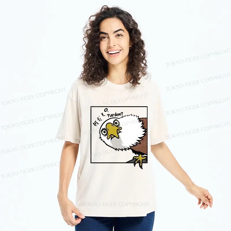 Tokyo-Tiger Curious Eagle Washed T-Shirt