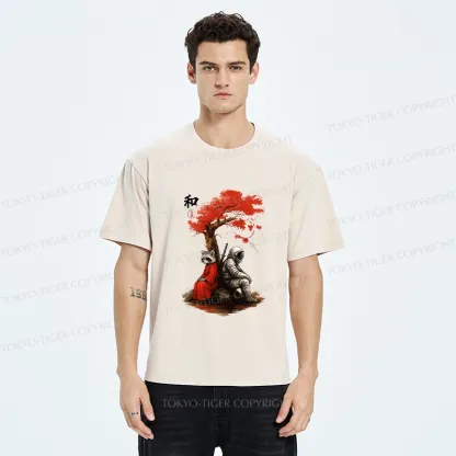 Tokyo-Tiger Raccoon And Astronaut By Tree Washed T-Shirt