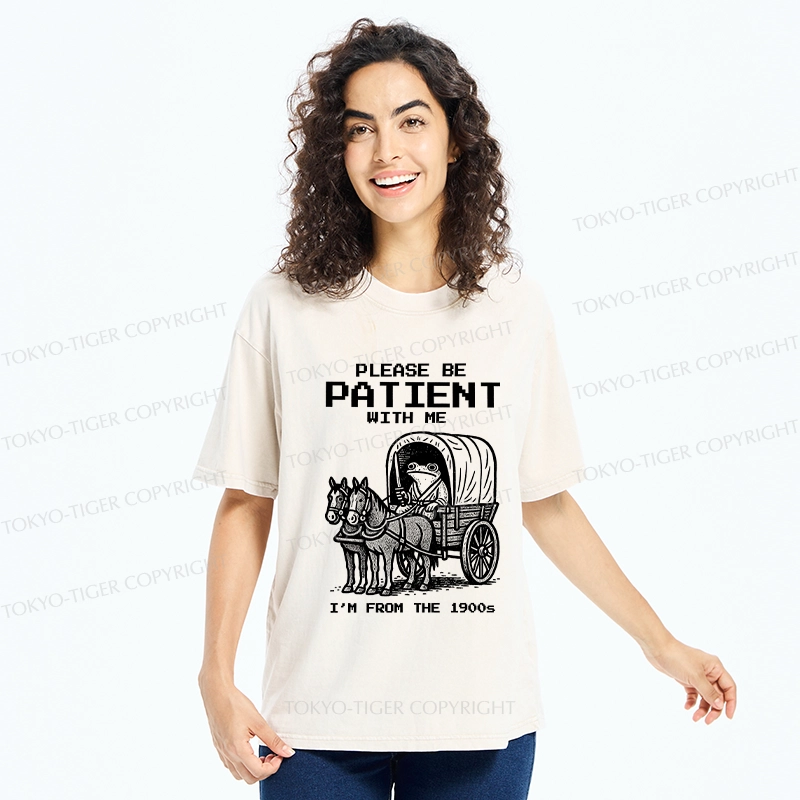 Tokyo-Tiger Please Be Patient With Me Washed T-Shirt