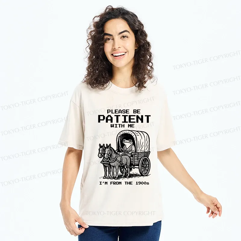 Tokyo-Tiger Please Be Patient With Me Washed T-Shirt