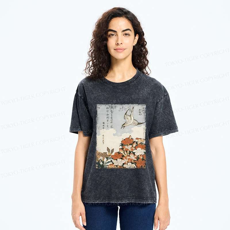 Tokyo-Tiger Azalea And Rhododendron Washed T-Shirt