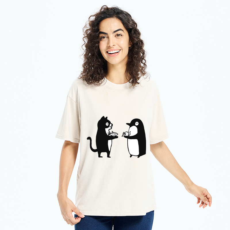 Tokyo-Tiger Funny Food Swaps Washed T-Shirt