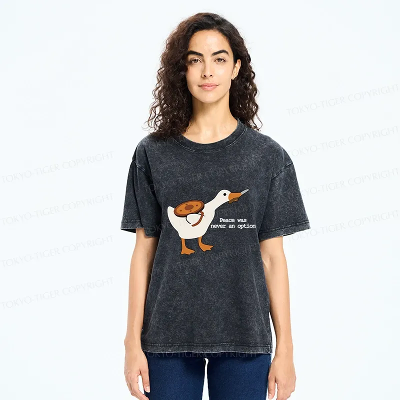 Tokyo-Tiger Peace Was Never An Option Washed T-Shirt