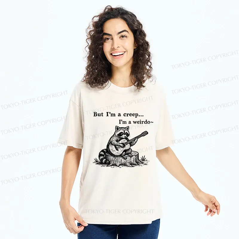 Tokyo-Tiger I'm A Weirdo Funny Washed T-Shirt