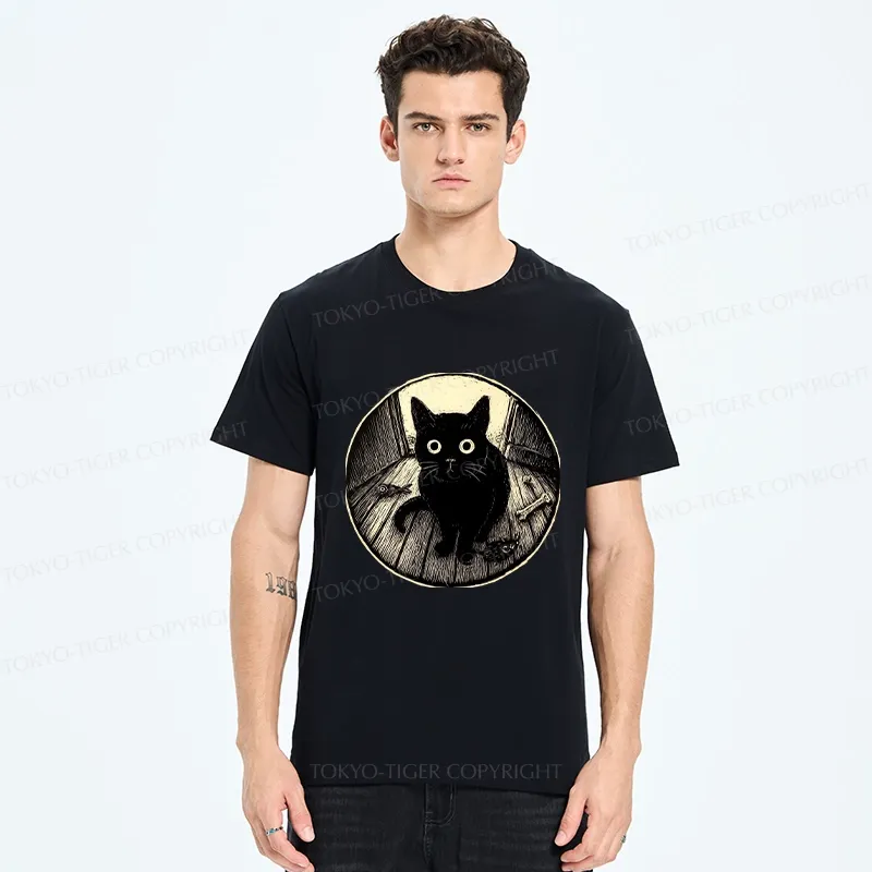Tokyo-Tiger Waiting Black Cat Classic T-Shirt