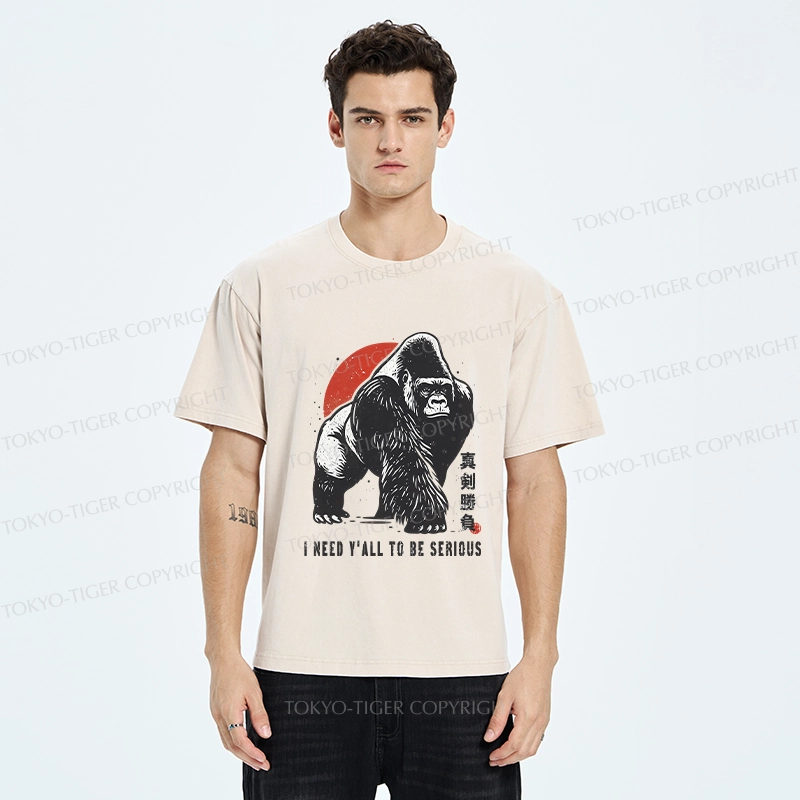 Tokyo-Tiger I Need Y'All To Be Serious Washed T-Shirt
