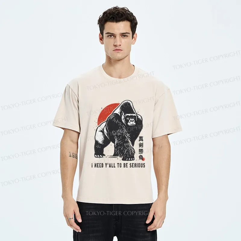 Tokyo-Tiger I Need Y'All To Be Serious Washed T-Shirt