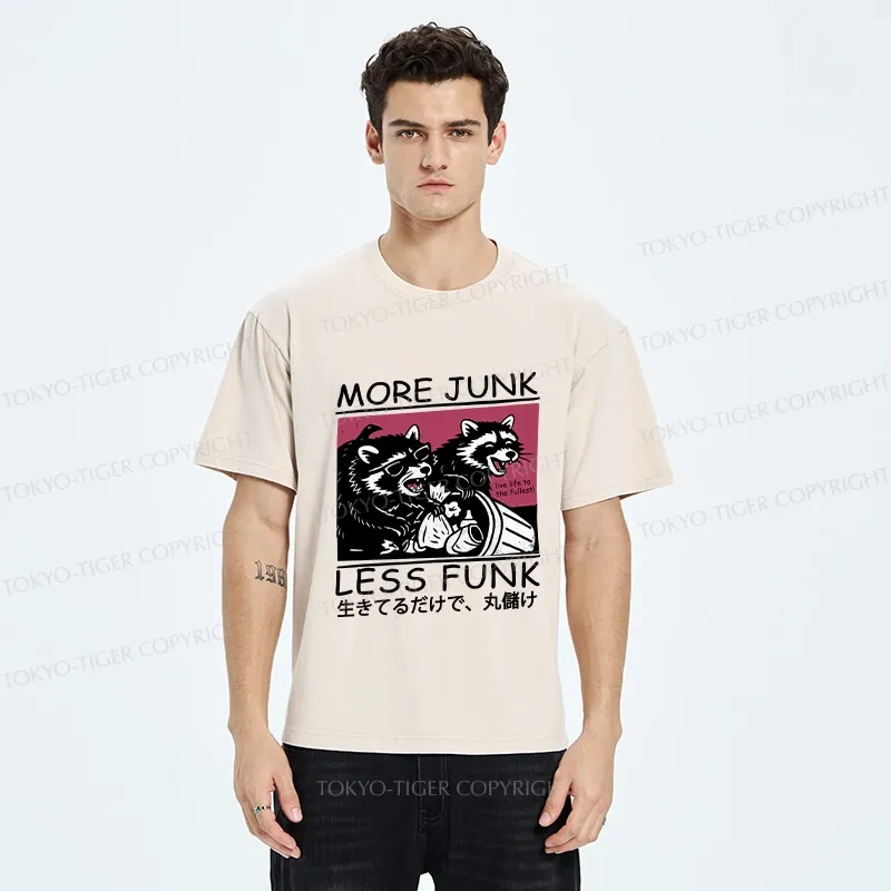 Tokyo-Tiger More Junk Less Funk Washed T-Shirt