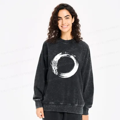 Tokyo-Tiger Dragon's Circle Washed Sweatshirt