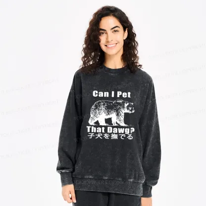 Tokyo-Tiger Pet The Bear Washed Sweatshirt