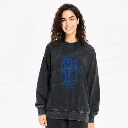 Tokyo-Tiger Mermaid Can Washed Sweatshirt