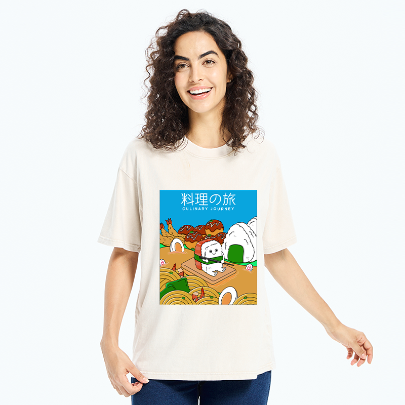 Tokyo-Tiger A Culinary Journey Of Sushi Washed T-Shirt