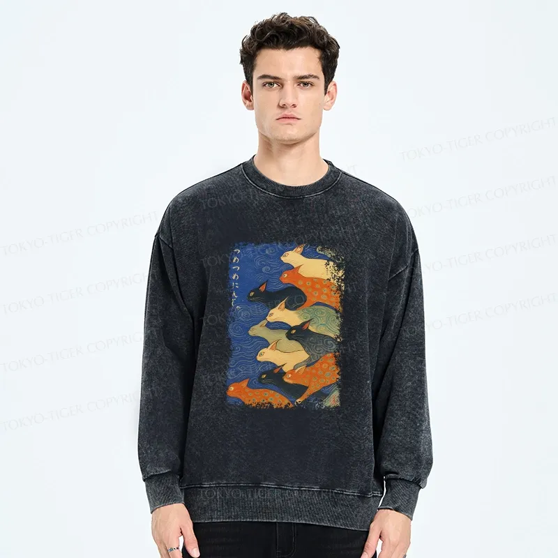 Tokyo-Tiger Claw-some Ninja Washed Sweatshirt