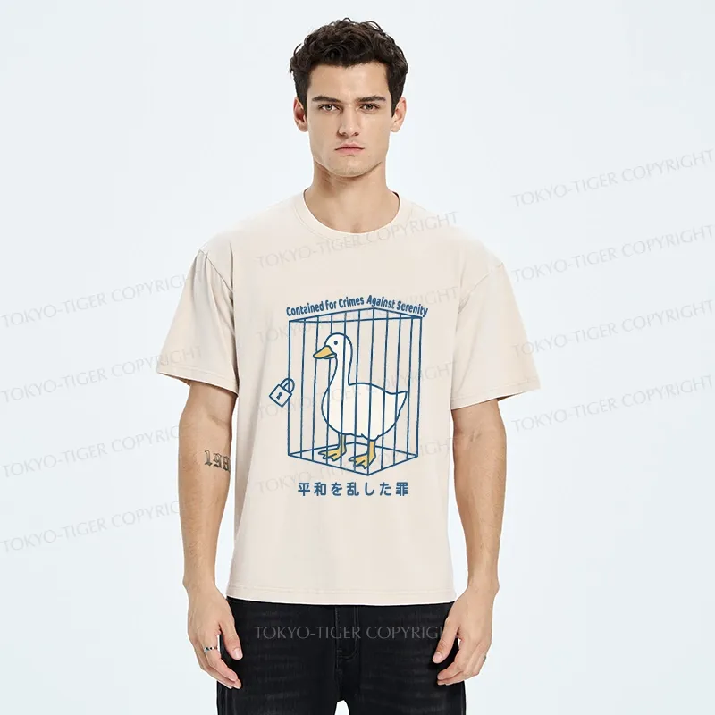 Tokyo-Tiger Arrested Criminal Goose Washed T-Shirt