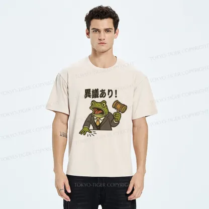 Tokyo-Tiger The Frog Judge Has Objections Washed T-Shirt