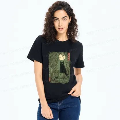 Tokyo-Tiger Black Cat In The Bamboo Forest Classic T-Shirt