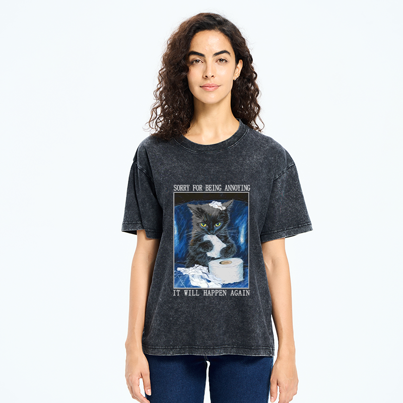 Tokyo-Tiger Naughty Cat Destroys Toilet Paper Washed T-Shirt