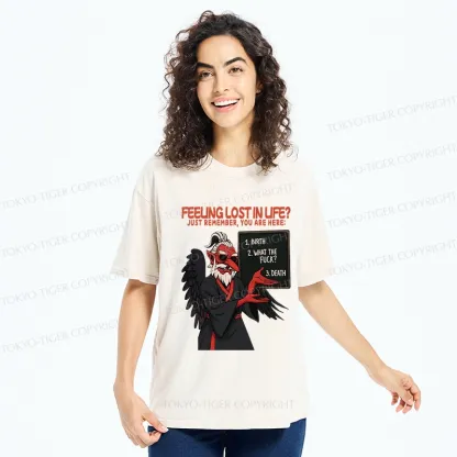 Tokyo-Tiger The Three Stages Of Life Funny Washed T-Shirt