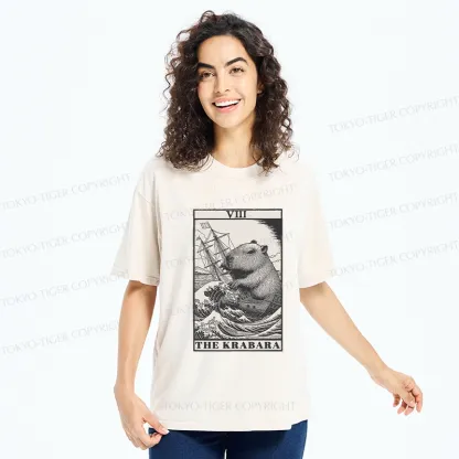 Tokyo-Tiger Capybara Destroyers In The Waves Washed T-Shirt