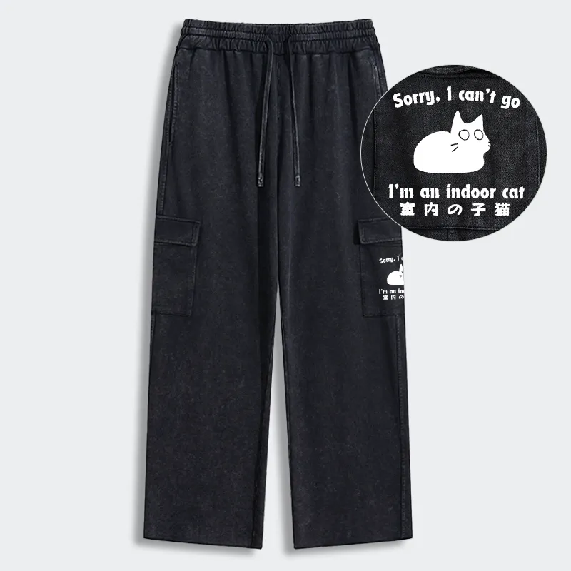 Tokyo-Tiger Indoor Kitten Washed Utility Sweatpants