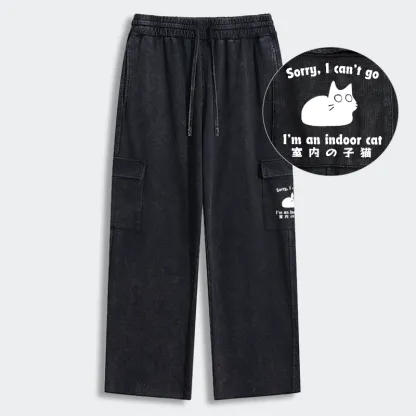 Tokyo-Tiger Indoor Kitten Washed Utility Sweatpants