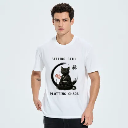 Tokyo-Tiger Sitting still  plotting chaos Calming Zen Cat Funny Classic T-Shirt