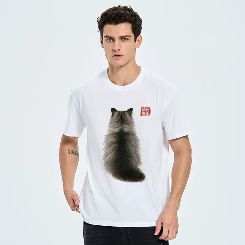 Tokyo-Tiger Cat's Back Ink Painting Classic T-Shirt