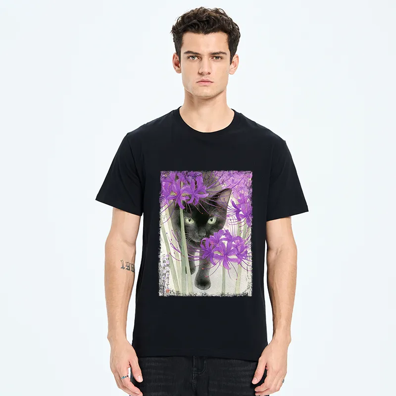 Tokyo-Tiger A Cat Among The Flowers Classic T-Shirt